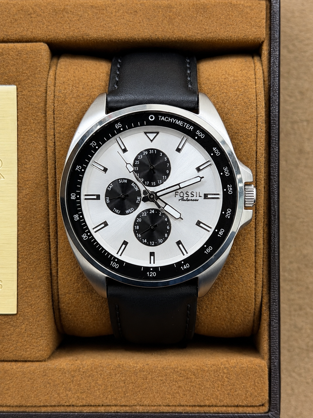 Fossil Auto-Cross Panda 🐼 Original Watch Mens Lot Import 43mm Quartz (Pre-Owned)