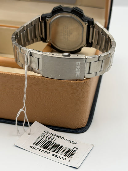 Casio Illuminator Silver Resin Band Grey Dial Digital Watch for Gents - AE-1000WD-1AVDF