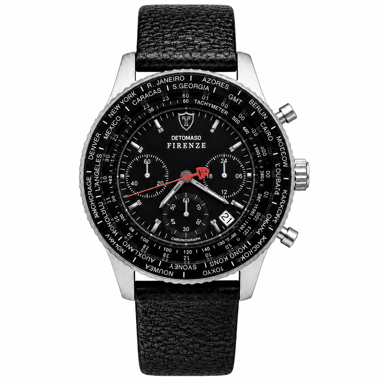 Firenz Detomaso World-Timer Original Watch Fot Mens Lot Import 40mm Quartz (Pre-Owned)