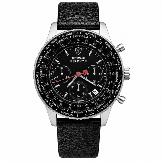 Firenz Detomaso World-Timer Original Watch Fot Mens Lot Import 40mm Quartz (Pre-Owned)