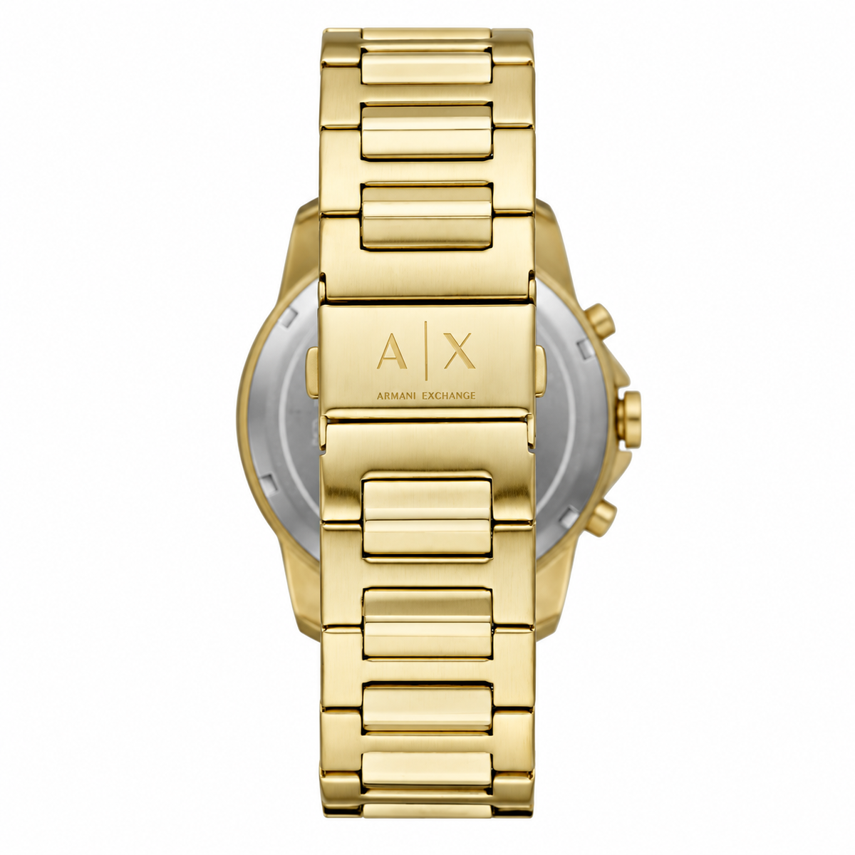 Armani Exchange Banks Gold Stainless Steel Blue Dial Chronograph Quartz Watch for Gents - Ax-7151