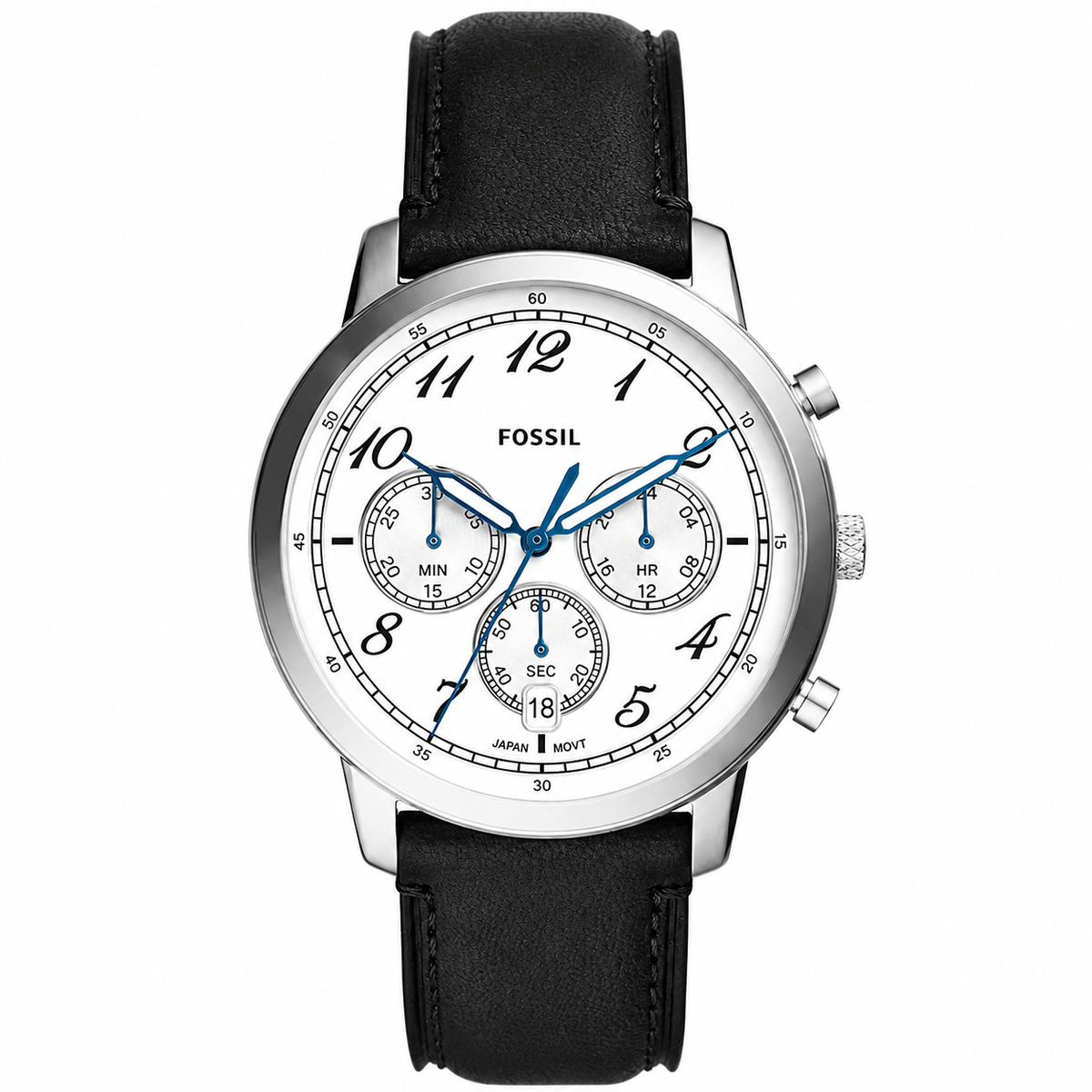 FOSSIL NEUTRA - FS6023 CHRONOGRAPH BLACK LEATHER WATCH