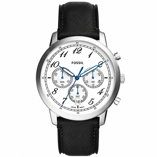 FOSSIL NEUTRA - FS6023 CHRONOGRAPH BLACK LEATHER WATCH