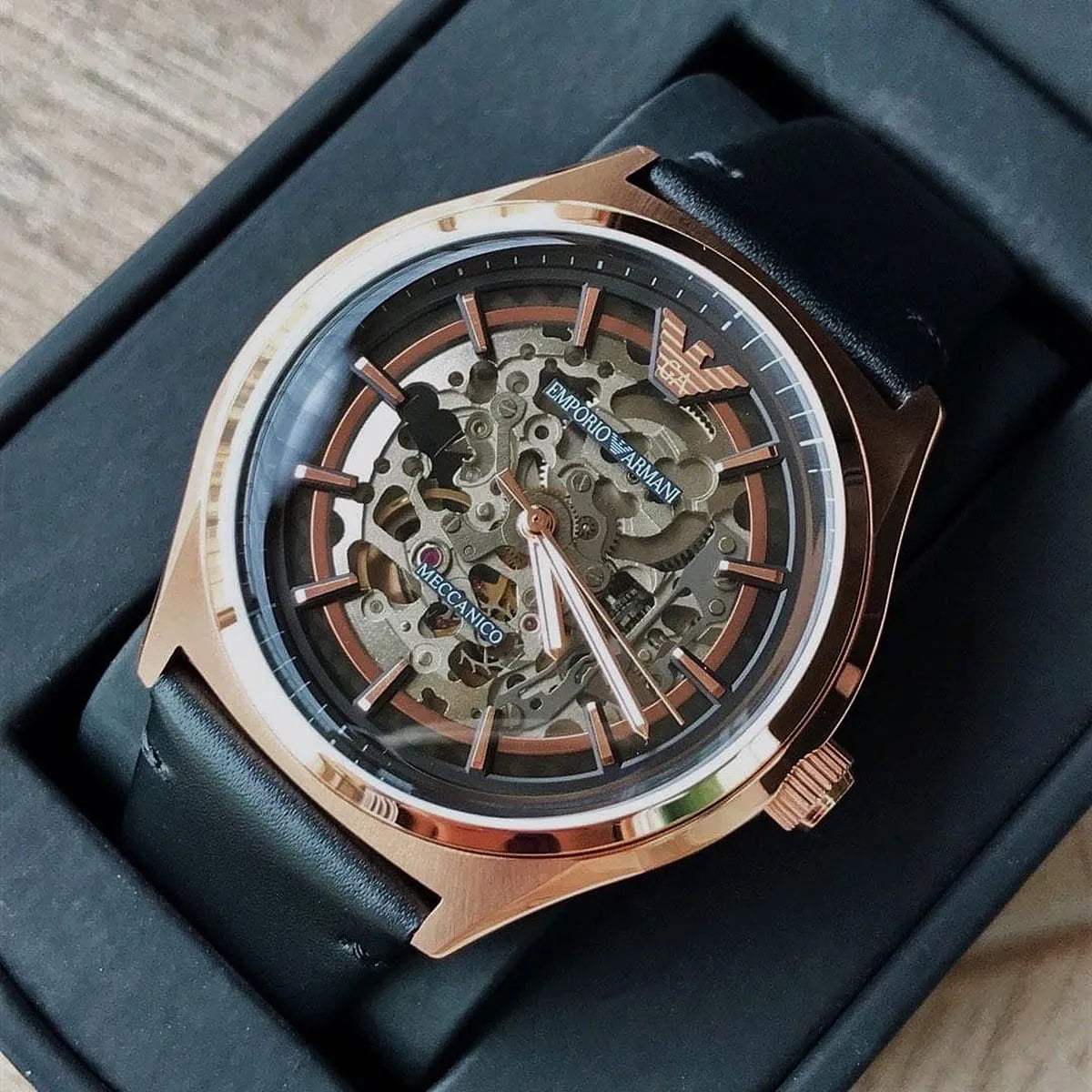 Original Emporio Armani Watch For Men Zeta AR60004 Meccanico