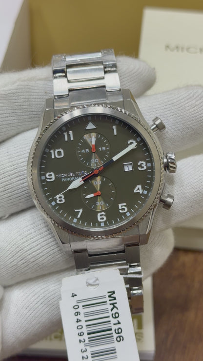 Michael Kors MK9196 Panorama Silver Quartz Stainless Steel Watch