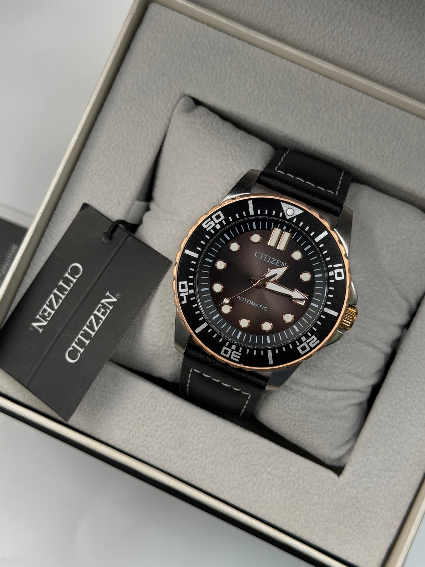 Men's Citizen Automatic Diver's Style Black Dial Watch NJ0176-10E  43mm