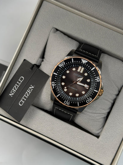 Men's Citizen Automatic Diver's Style Black Dial Watch NJ0176-10E  43mm