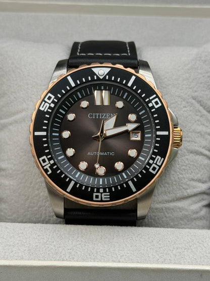 Men's Citizen Automatic Diver's Style Black Dial Watch NJ0176-10E  43mm
