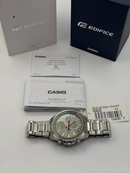 Casio Edifice EFV-610 Original Watch Mens 43mm Quartz