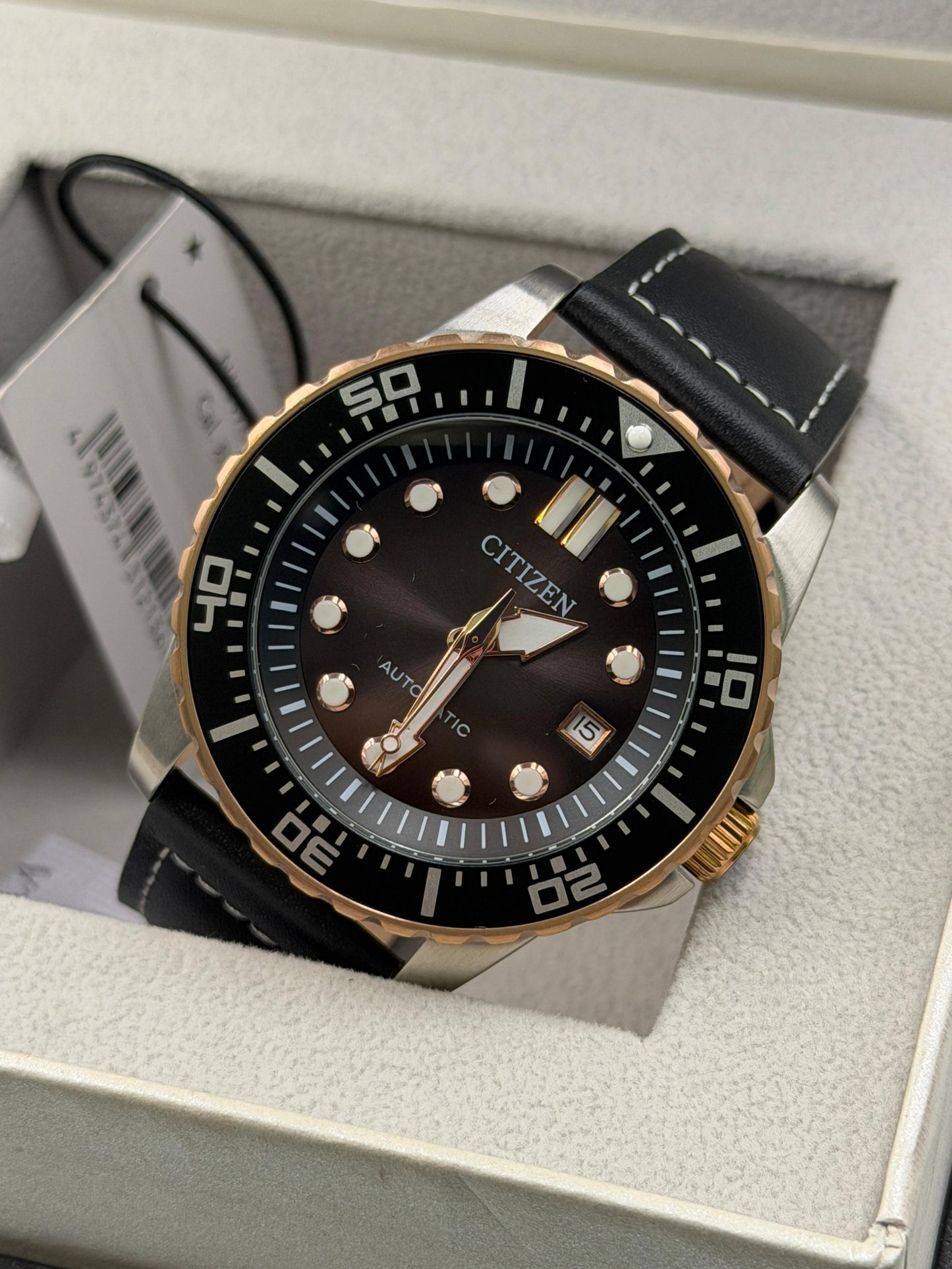 Men's Citizen Automatic Diver's Style Black Dial Watch NJ0176-10E  43mm