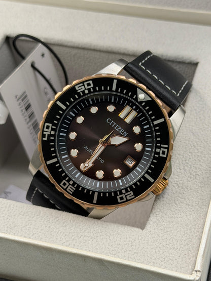 Men's Citizen Automatic Diver's Style Black Dial Watch NJ0176-10E  43mm
