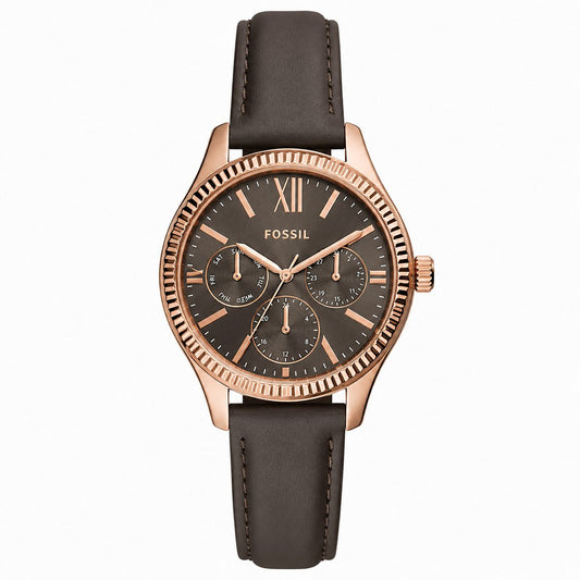Fossil Women’s Quartz Grey Leather Strap Grey Dial 36mm Watch BQ3764 (Pre-Owned)