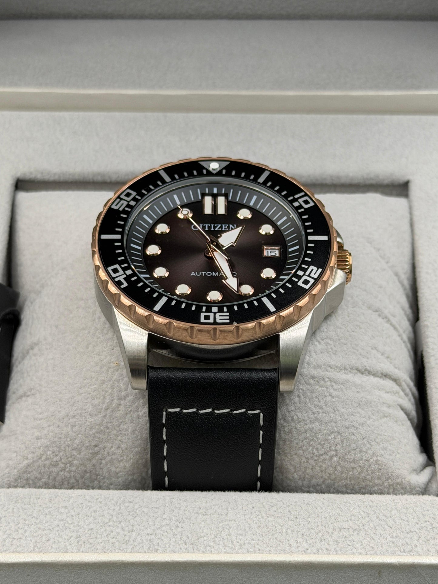 Men's Citizen Automatic Diver's Style Black Dial Watch NJ0176-10E  43mm